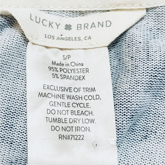 Lucky Brand Tie Dye V-Neck Long Sleeve Top - Picture 3 of 3